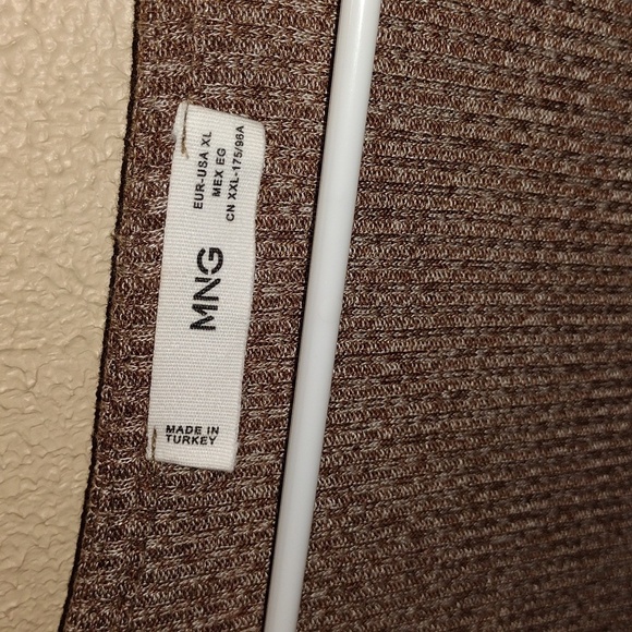 Mango Ribbed Squared neckline t-shirt Size XL - Picture 5 of 7